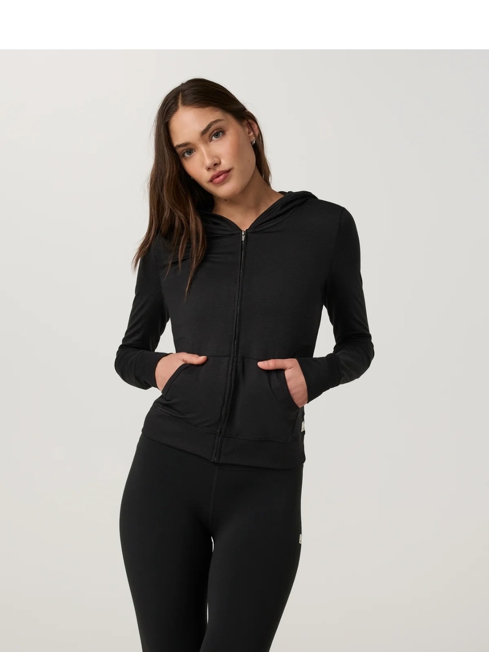 NWT Vuori Halo Mini Full Zip Hoodie, Medium, Black